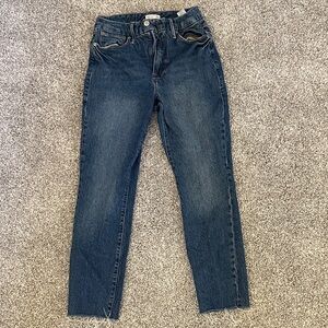 Good American Deep Indigo Cropped Jeans